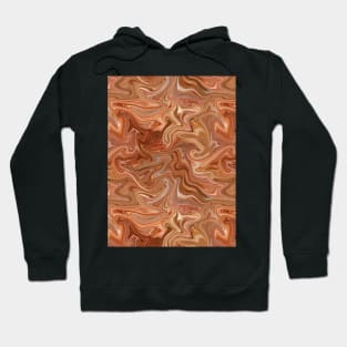 Orange Silk Marble - Digital Liquid Paint Hoodie